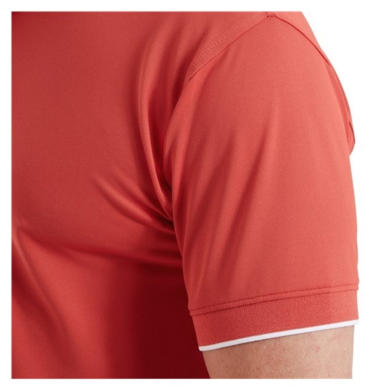 FootJoy FJ Wordmark Pique Herren Poloshirt, nantucket red