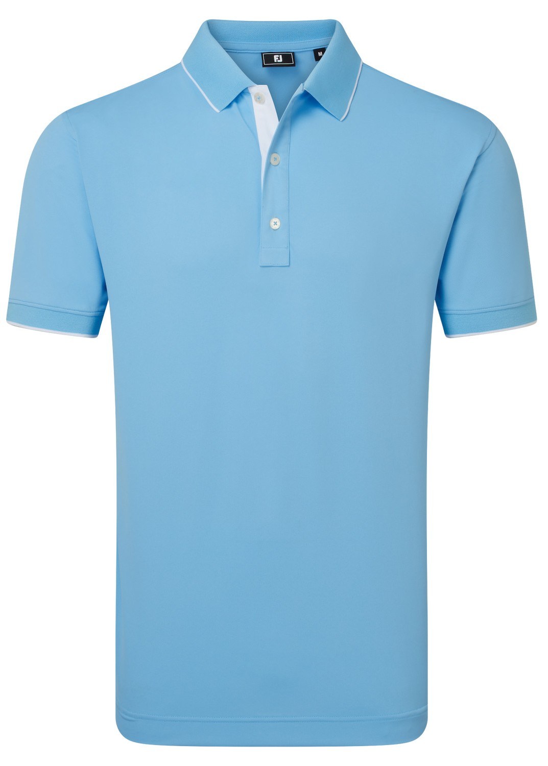 FootJoy FJ Wordmark Pique Herren Poloshirt, blau reef