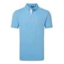 FootJoy FJ Wordmark Pique Herren Poloshirt, blau reef