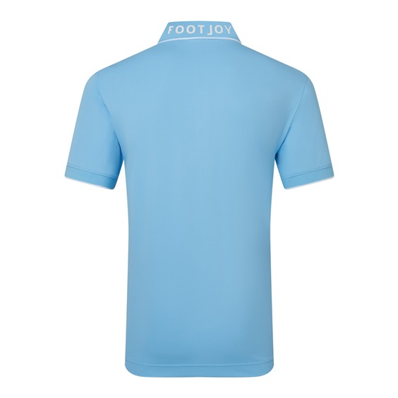 FootJoy FJ Wordmark Pique Herren Poloshirt, blau reef