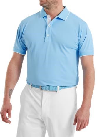 FootJoy FJ Wordmark Pique Herren Poloshirt, blau reef