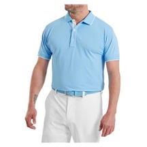 FootJoy FJ Wordmark Pique Herren Poloshirt, blau reef