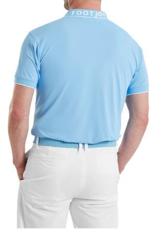 FootJoy FJ Wordmark Pique Herren Poloshirt, blau reef