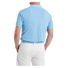 FootJoy FJ Wordmark Pique Herren Poloshirt, blau reef