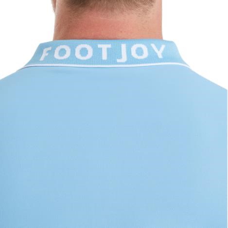 FootJoy FJ Wordmark Pique Herren Poloshirt, blau reef