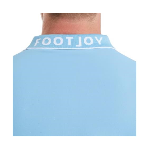 FootJoy FJ Wordmark Pique Herren Poloshirt, blau reef