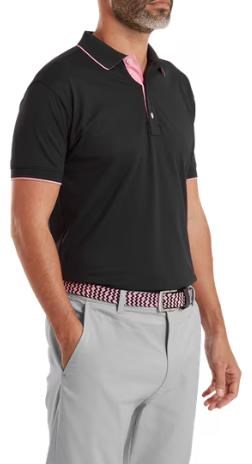 FootJoy FJ Wordmark Herren Poloshirt, pique schwarz