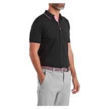 FootJoy FJ Wordmark Herren Poloshirt, pique schwarz