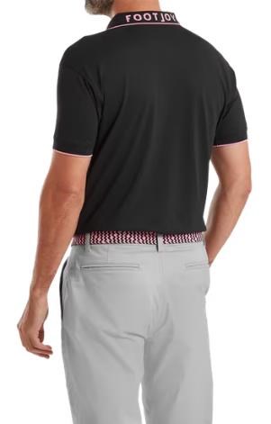 FootJoy FJ Wordmark Herren Poloshirt, pique schwarz