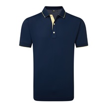 FootJoy FJ Wordmark Pique Herren Poloshirt, dunkelblau