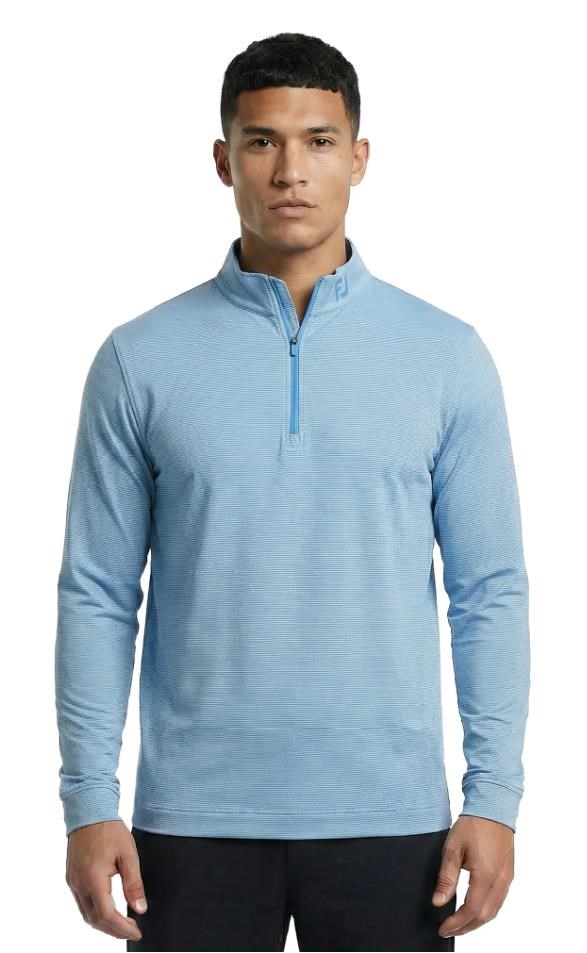 FootJoy Ottoman Stripe Chill-Out Herren Sweatshirt, chambray/coastal blue