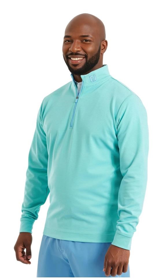 FootJoy Ottoman Stripe Chill-Out Herren Sweatshirt, blue reef/sea glass