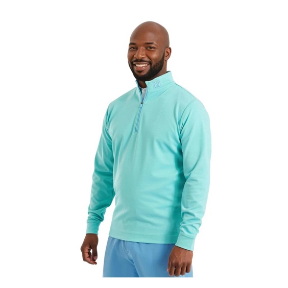 FootJoy Ottoman Stripe Chill-Out Herren Sweatshirt, blue reef/sea glass