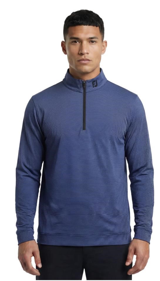 FootJoy Ottoman Stripe Chill-Out Herren Sweatshirt, black/vivid violet
