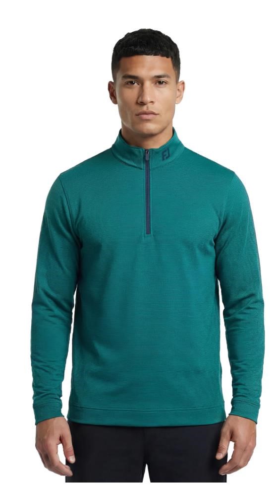 FootJoy Ottoman Stripe Chill-Out Herren Sweatshirt, navy/field green