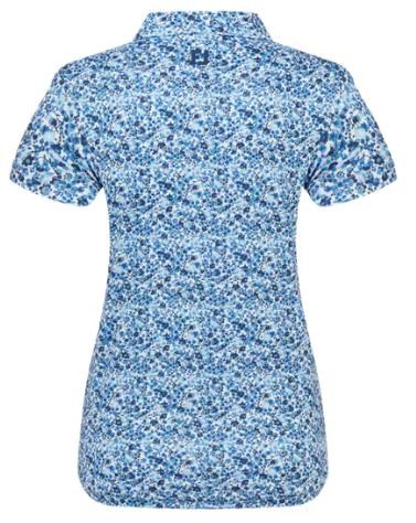 FootJoy Cap Sleeve Lisle Damen Poloshirt, navy floral print