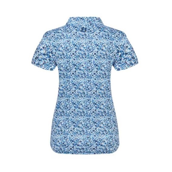 FootJoy Cap Sleeve Lisle Damen Poloshirt, navy floral print