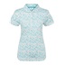 FootJoy Cap Sleeve Lisle Damen Poloshirt, tile blue floral print