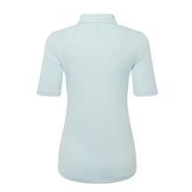 FootJoy Half Sleeve Ruched Lisle Damen Poloshirt, glacial blue