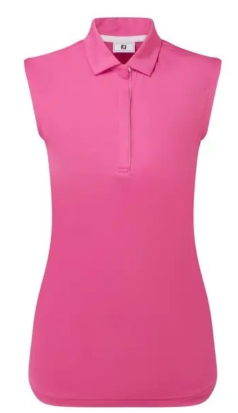 FootJoy Sleeveless Lisle Damen Poloshirt, hot pink