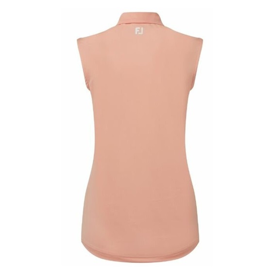 FootJoy Sleeveless Lisle Damen Poloshirt, desert peach