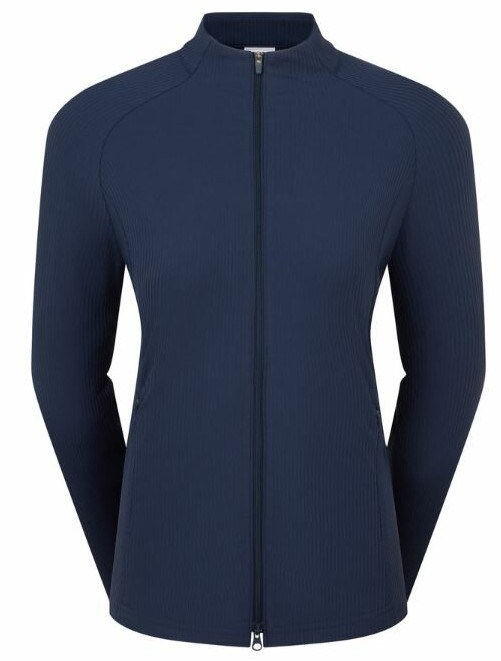 FootJoy Full-Zip Rib Midlayer Damen Sweatshirt, dunkelblau