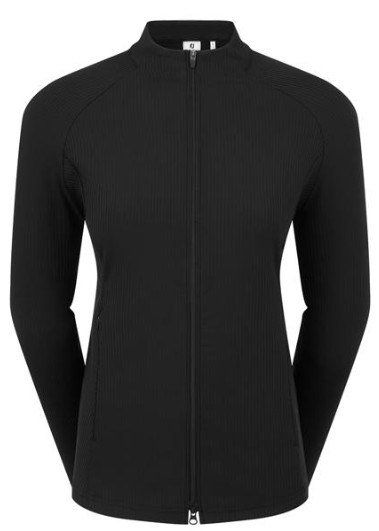 FootJoy Full-Zip Rib Midlayer Damen Sweatshirt, schwarz