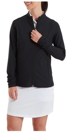 FootJoy Full-Zip Rib Midlayer Damen Sweatshirt, schwarz