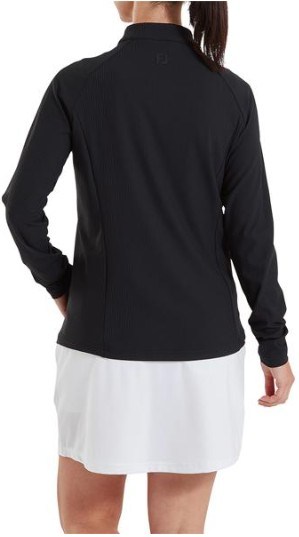 FootJoy Full-Zip Rib Midlayer Damen Sweatshirt, schwarz