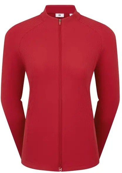 FootJoy Full-Zip Rib Midlayer Damen Sweatshirt, rot