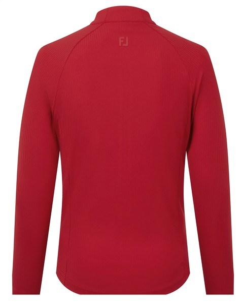 FootJoy Full-Zip Rib Midlayer Damen Sweatshirt, rot