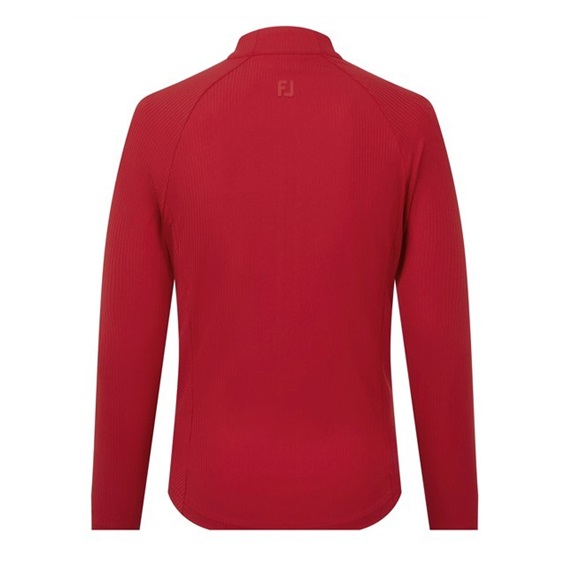 FootJoy Full-Zip Rib Midlayer Damen Sweatshirt, rot