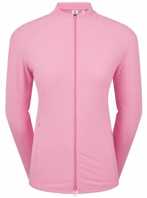 FootJoy Full-Zip Rib Midlayer Damen Sweatshirt, rosa