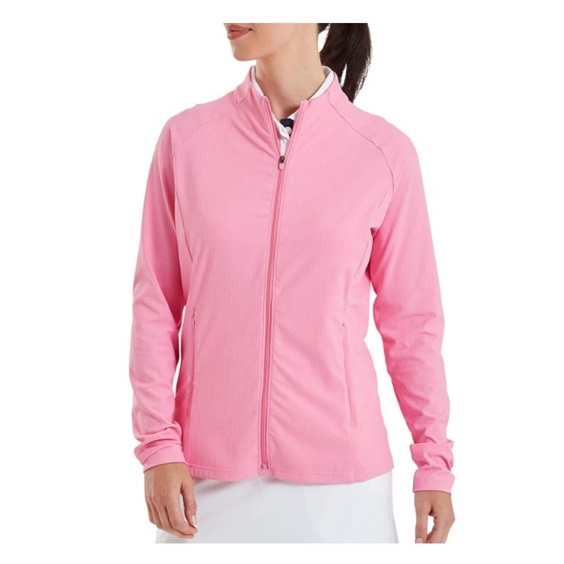 FootJoy Full-Zip Rib Midlayer Damen Sweatshirt, rosa