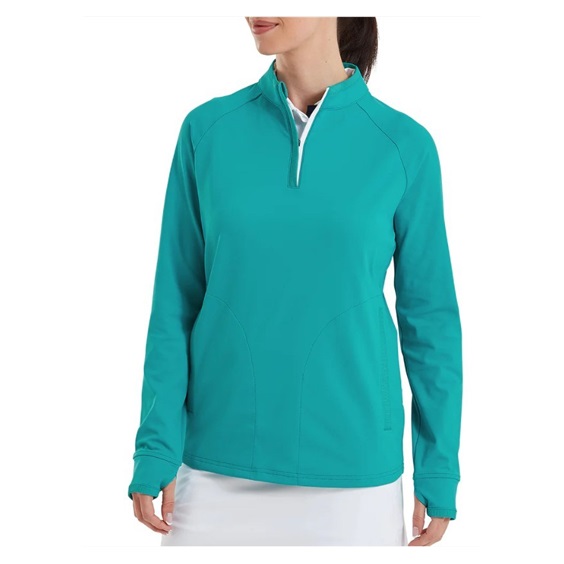 FootJoy Half-Zip Midlayer Damen Sweatshirt, tite blue