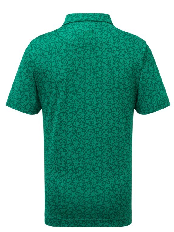 FootJoy Painted Floral Lisle Junior Poloshirt, field green