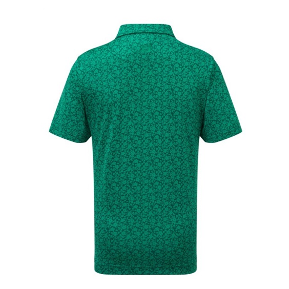 FootJoy Painted Floral Lisle Junior Poloshirt, field green