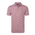 FootJoy Meadow Print Lisle Herren Poloshirt, nantucket red/hambray/coastal blue