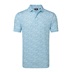 FootJoy Meadow Print Lisle Herren Poloshirt, blue reef/sea glass/deep reef