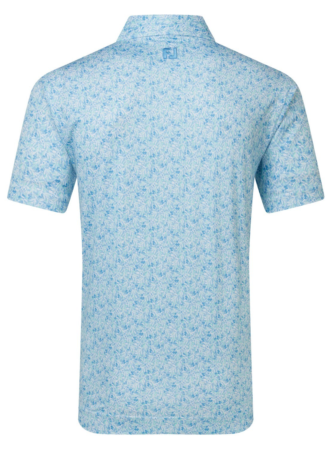 FootJoy Meadow Print Lisle Herren Poloshirt, blue reef/sea glass/deep reef