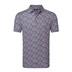 FootJoy Meadow Print Lisle Herren Poloshirt, black/vivid violet/pink pop