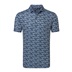 FootJoy Hidden Palm Print Lisle Herren Poloshirt, weiss/blau