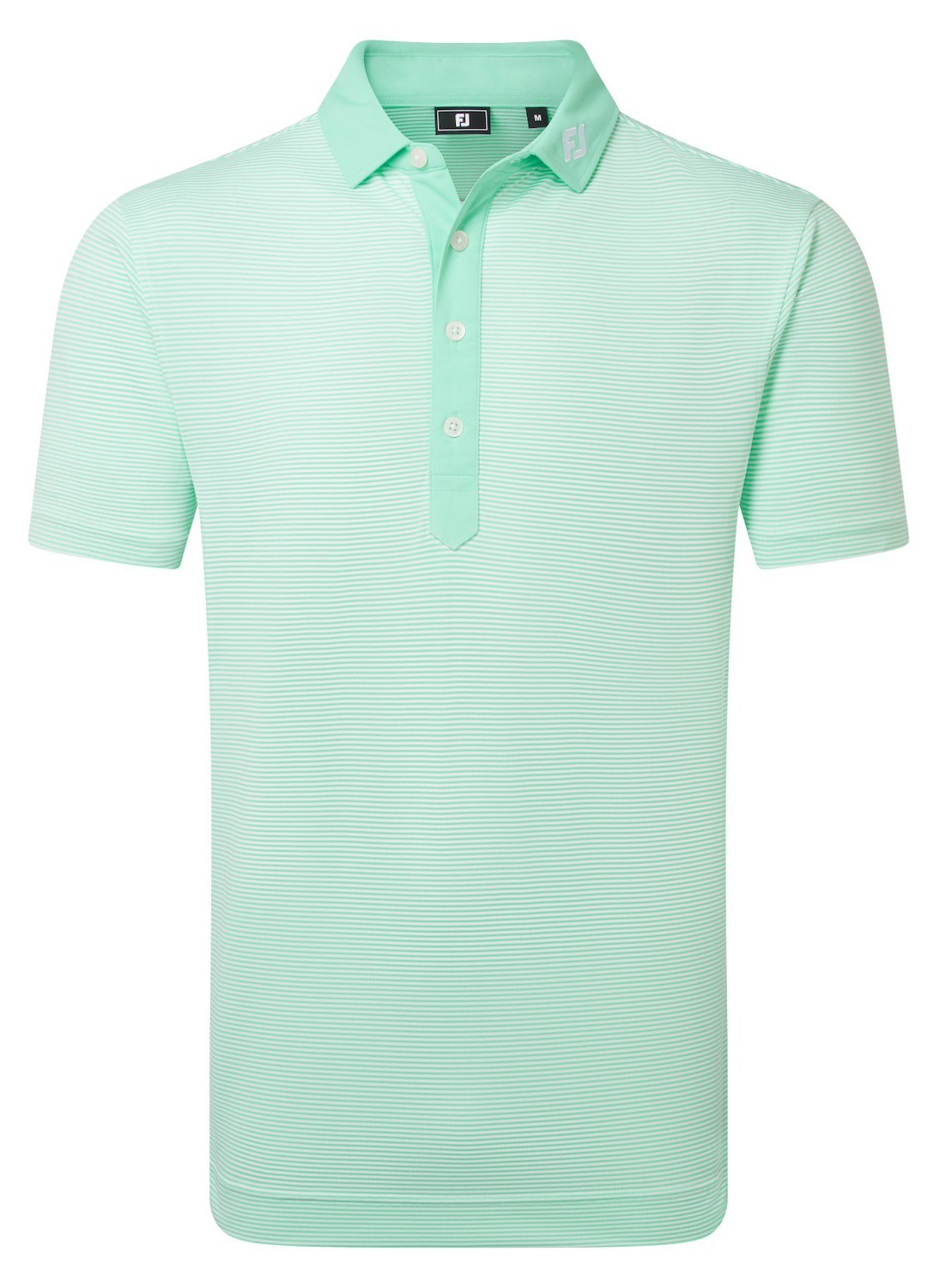 FootJoy Feeder Stripe Pique Herren Poloshirt, sea glass