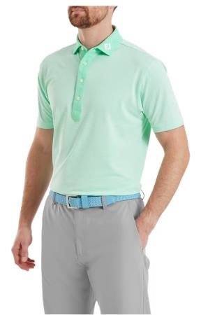FootJoy Feeder Stripe Pique Herren Poloshirt, sea glass