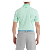 FootJoy Feeder Stripe Pique Herren Poloshirt, sea glass