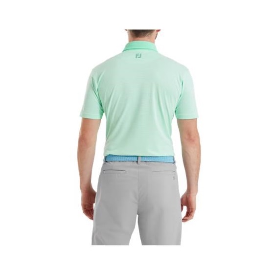 FootJoy Feeder Stripe Pique Herren Poloshirt, sea glass