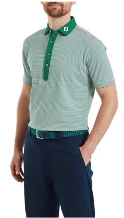 FootJoy Feeder Stripe Pique Herren Poloshirt, field green