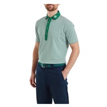 FootJoy Feeder Stripe Pique Herren Poloshirt, field green
