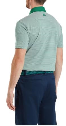 FootJoy Feeder Stripe Pique Herren Poloshirt, field green