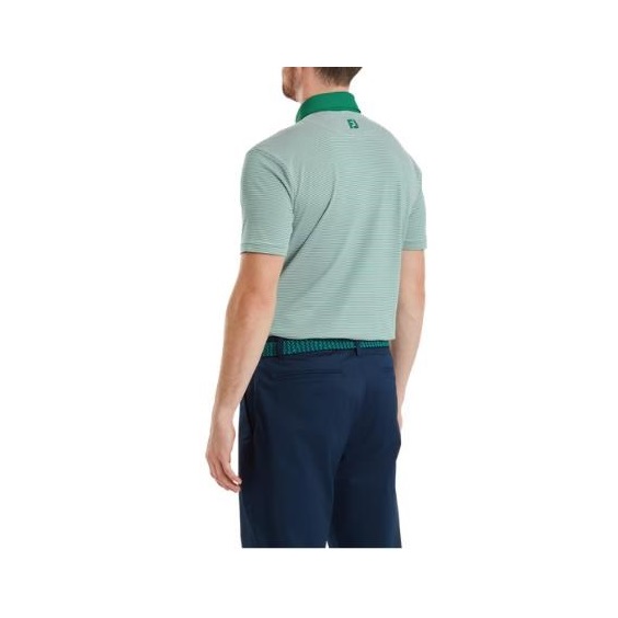 FootJoy Feeder Stripe Pique Herren Poloshirt, field green